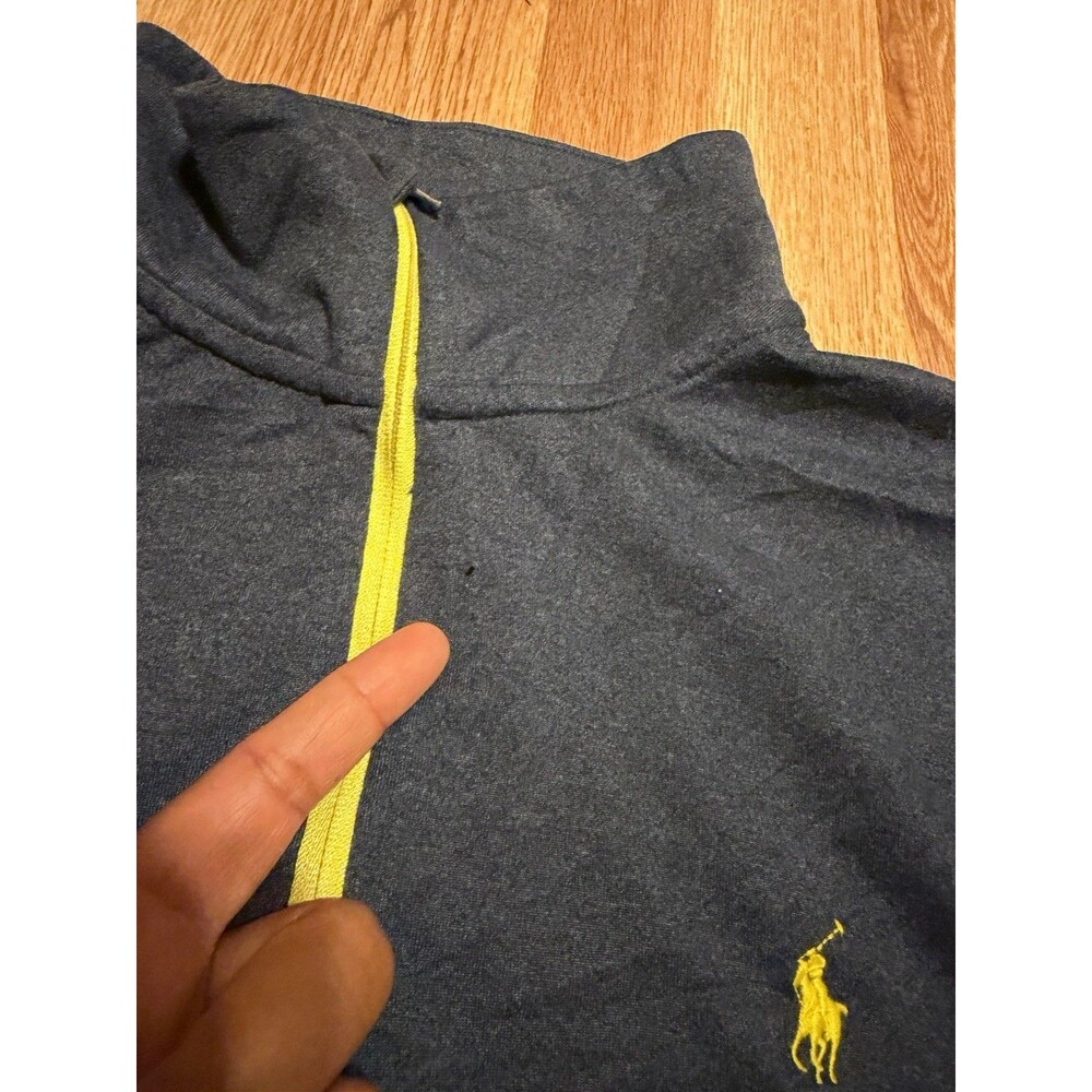 Polo Ralph Lauren Performance 1/4 Zip Pullover Gray M‎ Athletic Logo Top Gym - Picture 9 of 9